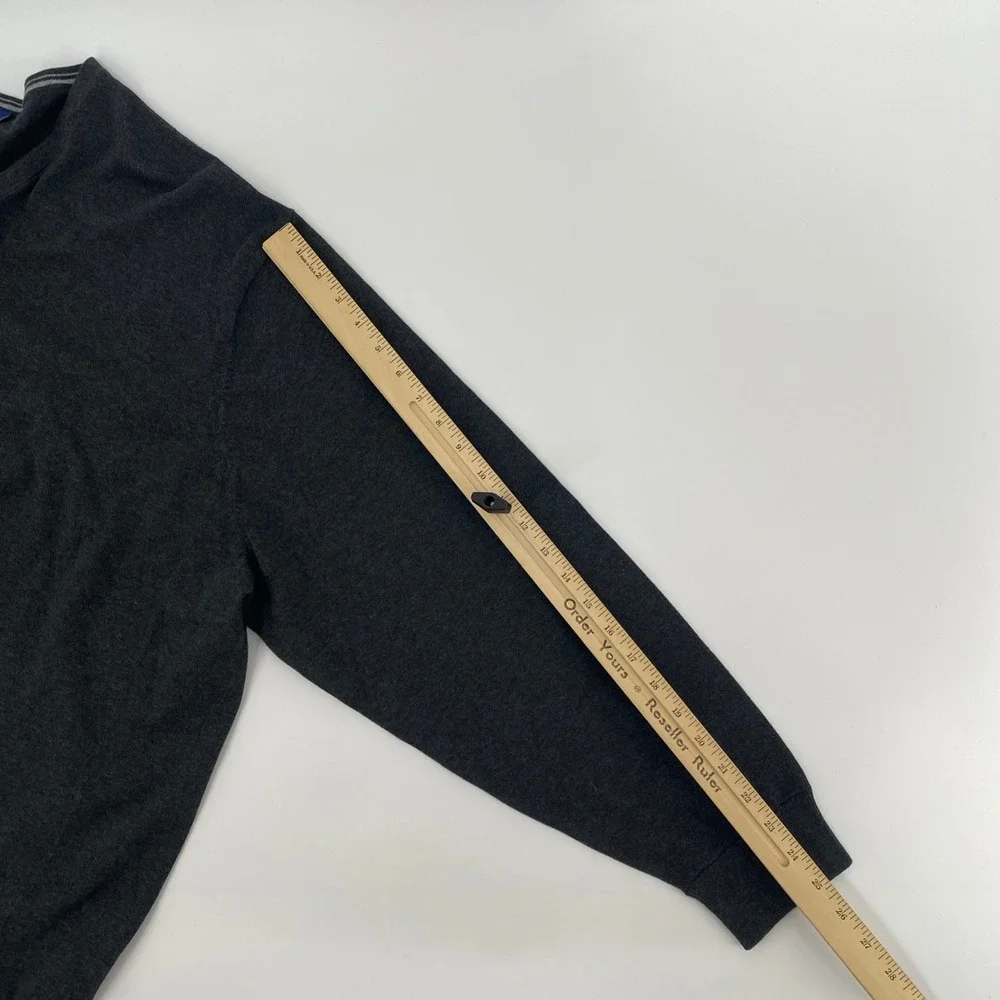 NEW Cutter Buck V Neck Sweater Mens 4XB Gray Preppy Acedemia Minimalist Office
